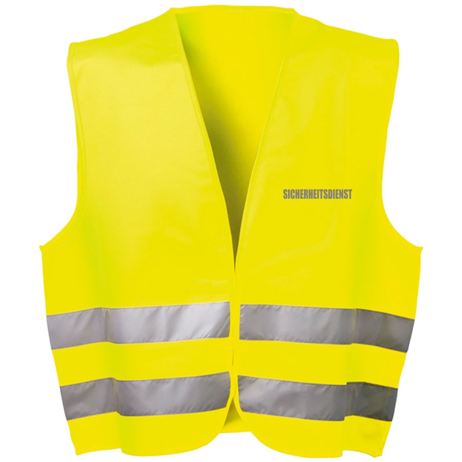 Warnweste Security und Sicherheitsdienst - Gelb, Orange, Schwarz